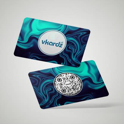vkardz Vkardz - Blue Fluid Magic NFC & Smart Digital Contactless PVC NFC Business Card