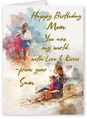 Midas Craft Happy Birthday Mom with Love from Sam Greetings Card 38. Greeting Card