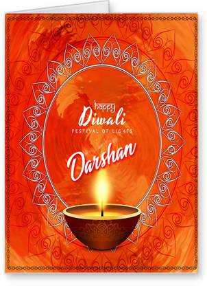 Midas Craft Happy Diwali Darshan Greeting Card