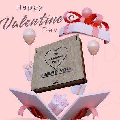 StarLaser 20 Reasons why I NEED YOU Message Box GIFT for Special One's Greeting Card