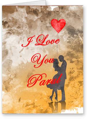 Midas Craft I Love You Parul Greeting Card