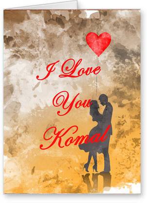 Midas Craft I Love You Komal Greeting Card