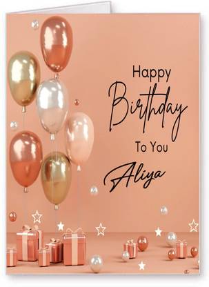 Midas Craft Aliya Happy Birthday Greetings Card 36. Greeting Card