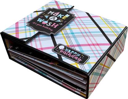 Crafted with passion Birthday Scrapbook / Surprise Birthday Card with Photos / Scrapbook album Greeting Card