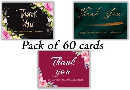 D2C Thank you For Supporting Small Business card Package Insert (3.5*2.5 inch) Greeting Card