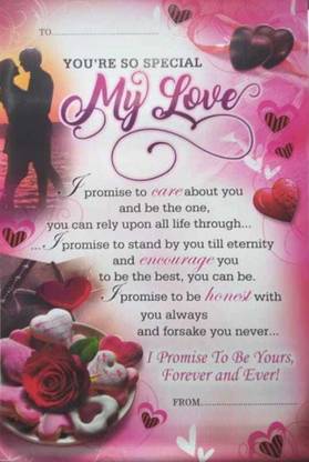 VIKASXPRESS. My Love Bf/Gf and Husband/Wife Greeting Card