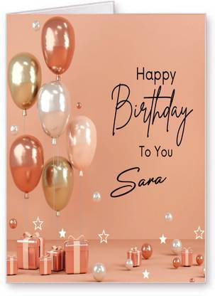 Midas Craft Sara Happy Birthday Greetings Card 36. Greeting Card