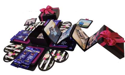 US IDEAL CRAFT CHOCOLATE EXPLOSION ,BIRTHDAY GIFT (16 CHOCOLATES EACH 10 Rs) Paper Gift Box Greeting Card