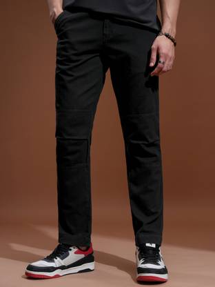 HIGHLANDER Straight Fit Men Black Trousers