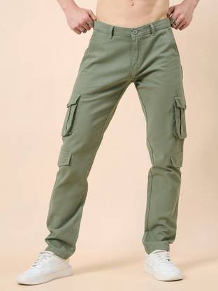 STUDIO NEXX Relaxed Men Light Green Trousers