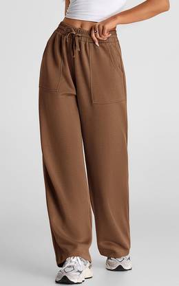 Q-Rious Relaxed Women Brown Trousers