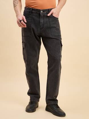 STUDIO NEXX Loose Fit Men Dark Grey Jeans