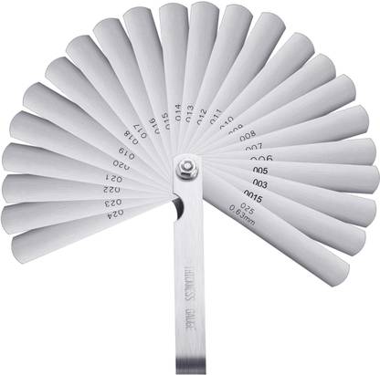 KMECOMM Flexible Stainless Steel Feeler Gauge Set with 26 Blades, Marking Gauge