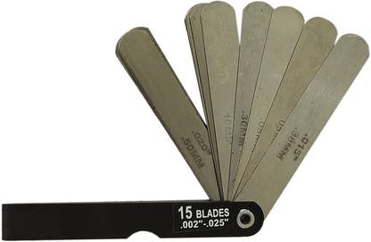 Inditrust Feeler Gauge 15 new Blade Size .002" to .025" (Pack of 1) Marking Gauge