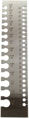 AS TOOL CENTER Stainless Steel SWG Wire Gauge Measure Wire Thickness Marking Gauge