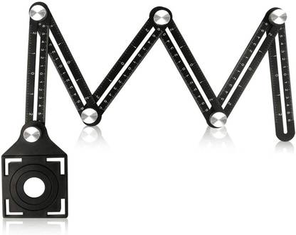HBD SALES Six-Sided Angle Measuring Tool, Angular Ruler, Hole Opening Locator Template for Marking Gauge
