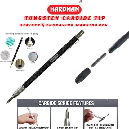 HARDMAN TUNGSTEN CARBIDE TIP SCRIBER METAL ENGRAVER CARVING MARKING PEN Marking Gauge