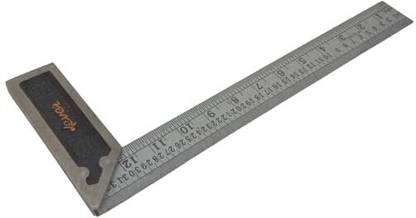 B K Jagan and Co Stainless Steel Try Square Scale Ruler Measurement Tool (12 Inch) Tri-Square