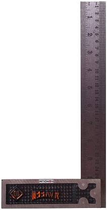 Homdum 8 inch steel ruler scale Carpenter try square Tri-Square