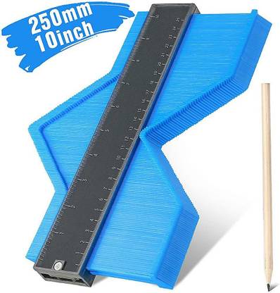 HVG TRADERS Contour Gauge 10 Inch Profile Gauge Measure Ruler Contour Combination Square
