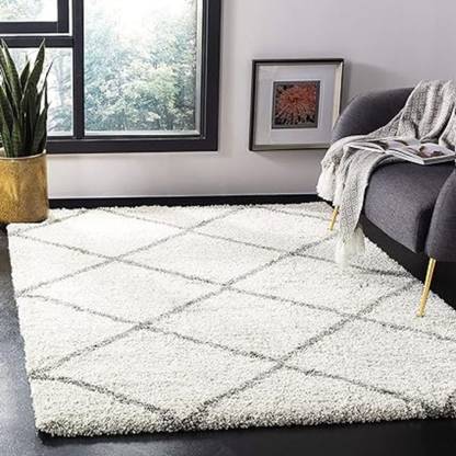 shopgallery White, Grey Polyester Carpet