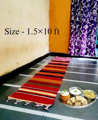 Satranji Multicolor Cotton Carpet