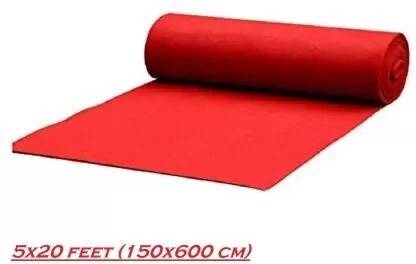 AfCarpets Red Synthetic Carpet