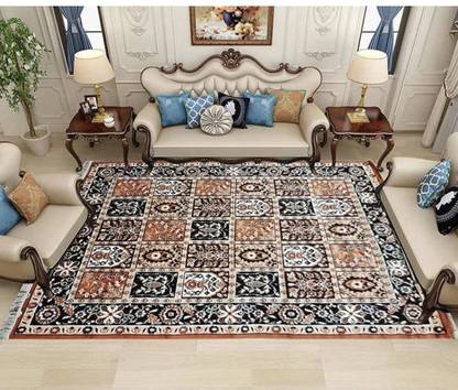 RUGS EXPERTS Black Silk Carpet