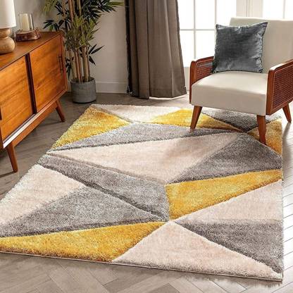 SR Handloom 6 ft  X 4 ft Polyester Carpet