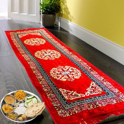 KUBER INDUSTRIES Red Velvet Runner