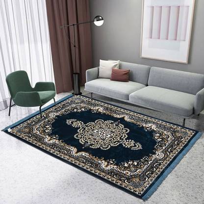 HOMESTIC Dark Blue Velvet Carpet