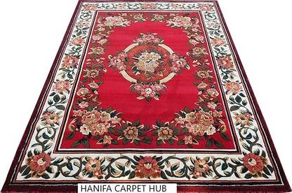 HANIFA CARPET HUB Gold Acrylic Carpet
