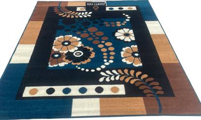 Shag Weaving Blue Silk Carpet