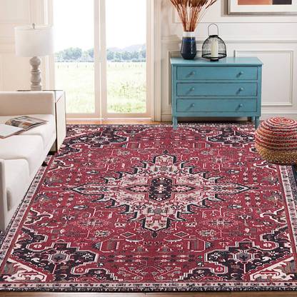 STATUS Maroon Polyester Carpet
