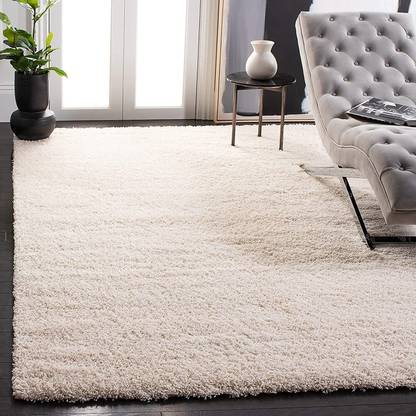 R CARPETS White Wool Carpet