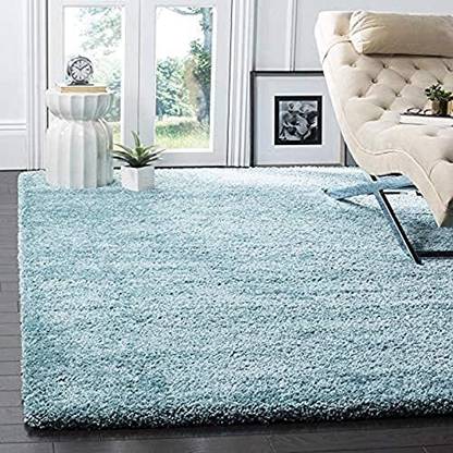 HR CARPET Light Blue Polyester Carpet