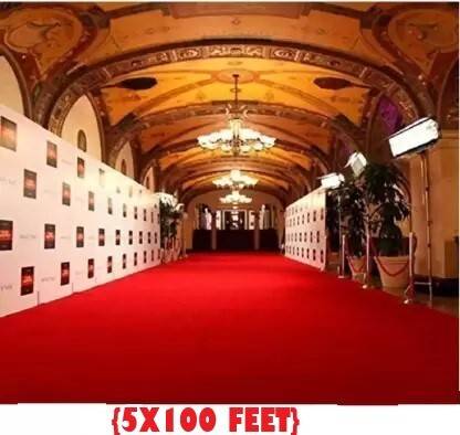 AfCarpets Red Synthetic Carpet