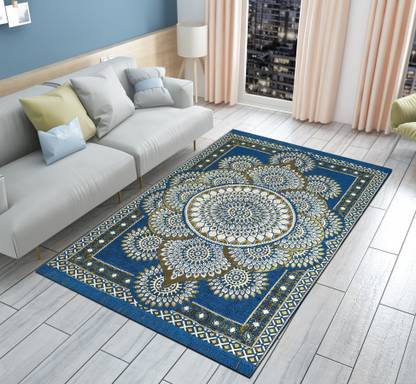 Furnishing Hut Light Blue Cotton Carpet