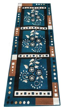 Shag Weaving Blue Acrylic Carpet