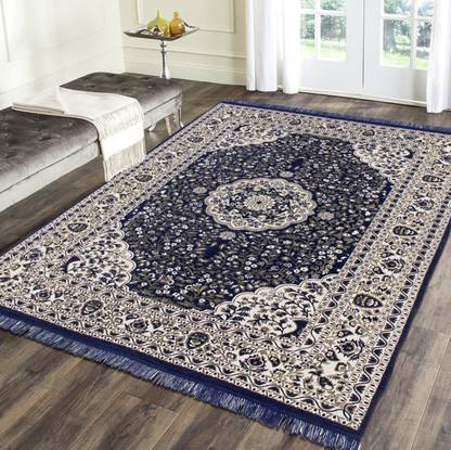 Flipkart SmartBuy Blue Cotton Carpet