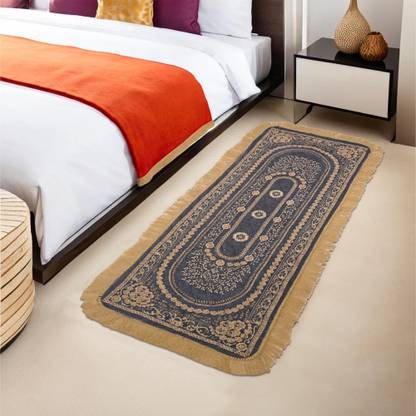 KUBER INDUSTRIES Gold, Grey Velvet Runner