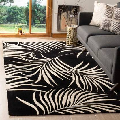 AZAN RUGS Black Wool Carpet