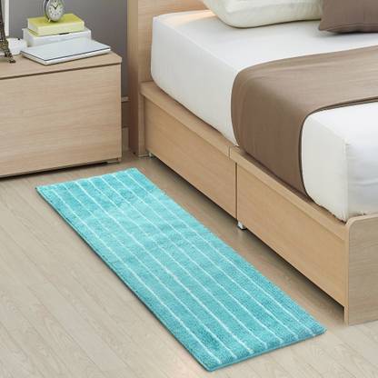 Saral Home Light Blue Polyester Runner