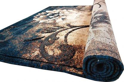 R CARPETS Multicolor Silk, Wool Carpet