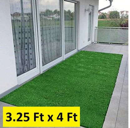 COMFY HOME Green Polypropylene Carpet