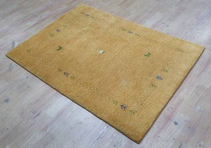 Flooring Tunes Yellow Wool Area Rug