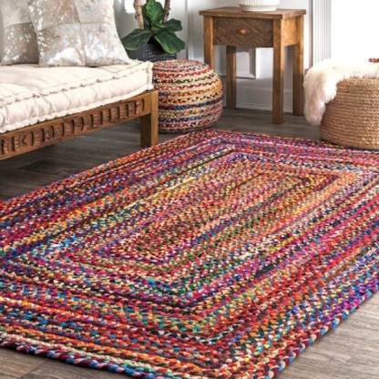 SONIA COLLECTIONS Multicolor Cotton Area Rug