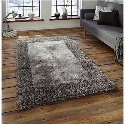 SR Handloom Grey Polyester Carpet
