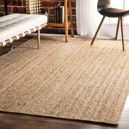 NEWWAYSS Beige Jute Area Rug