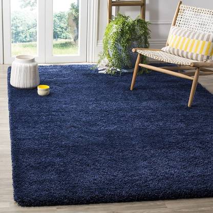 Crugs Blue Polyester Carpet